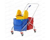 Xe vệ sinh sàn cao cấp 2 xô chứa nước 46L