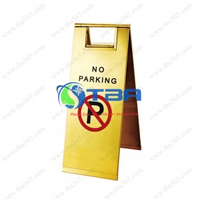 Biển báo Inox mạ vàng kiểu chữ A đặt sàn cao cấp