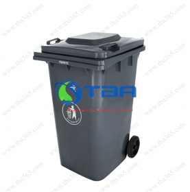 Thùng rác nhựa công nghiệp cao cấp màu Đen 240L