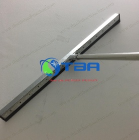 Cây đẩy nước sàn công nghiệp thân inox đầu thép lưỡi cao su 80cm