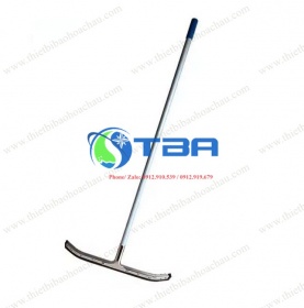 Cây gạt nước sàn inox CONG 45cm lưỡi cao su kép cao cấp