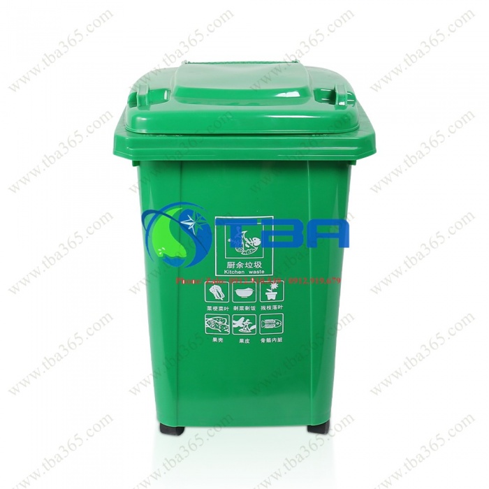 Thùng rác nhựa mà xanh lá 60L cho gia đình