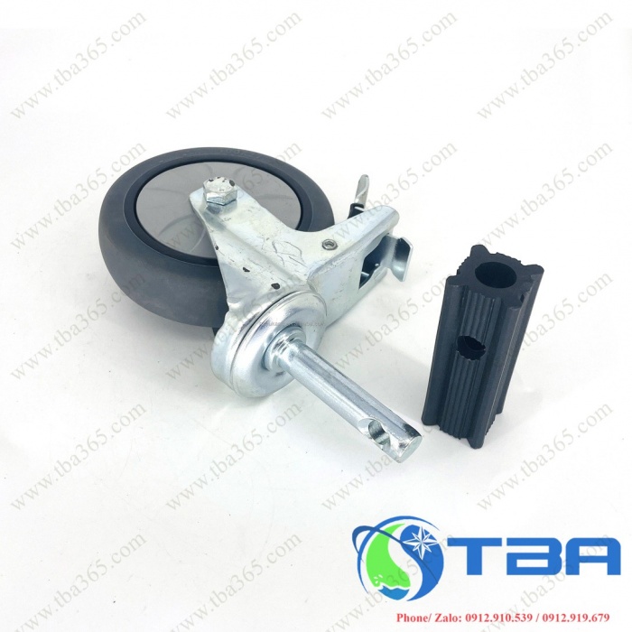 Bánh xe  không khóa thay thế của xe đẩy phục vụ bàn ăn inox 3 tầng