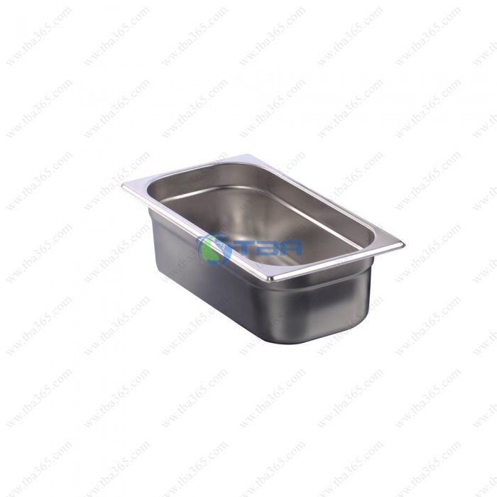 Khay thực phẩm chữ nhật INOX 304 cao cấp 1/3*H100mm