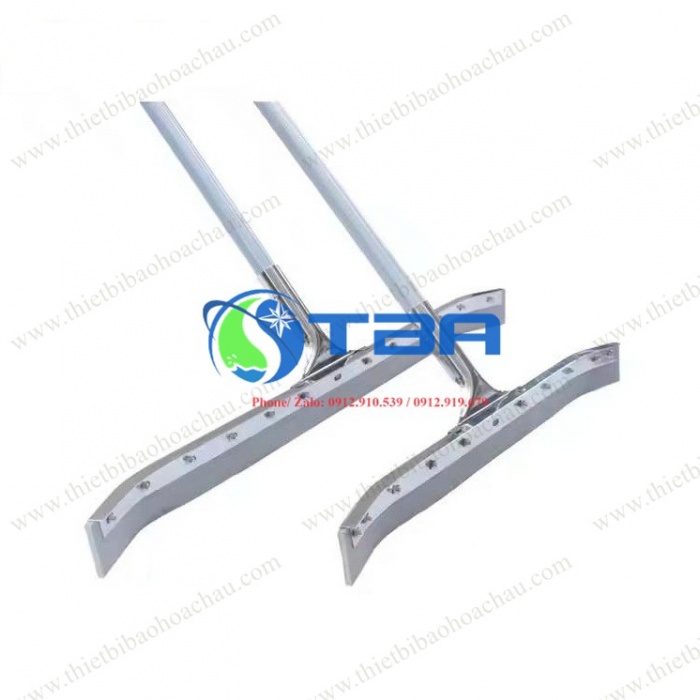 Cây đẩy nước, gạt sàn thân nhôm đầu inox cong 55cm