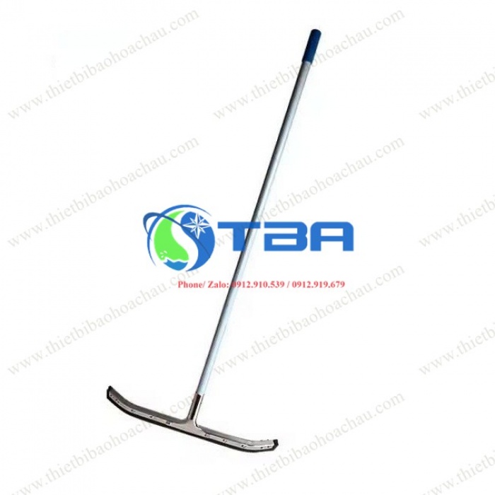 Cây gạt nước sàn inox CONG 45cm lưỡi cao su kép cao cấp