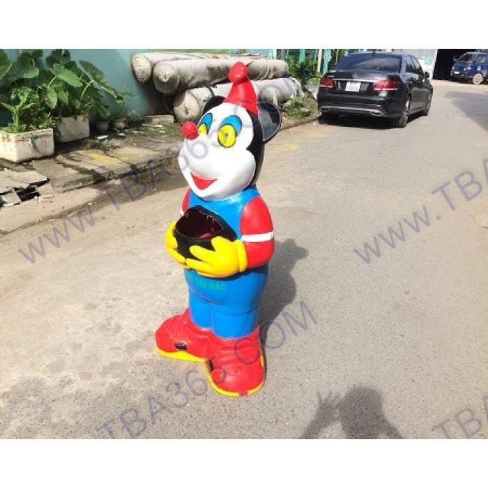 Thùng rác composite hình chuột Mickey