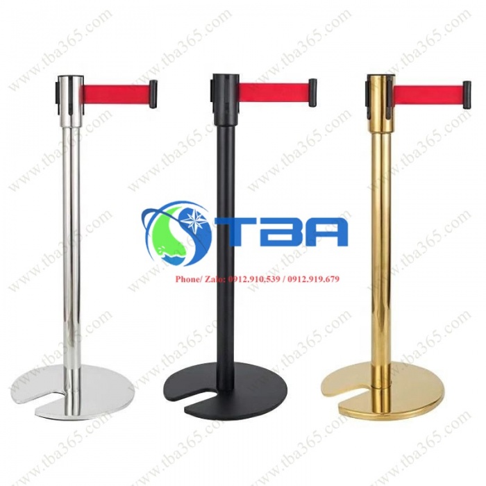 Bộ trụ chắn inox chữ U chân đế khuyết cho nhà hàng, khách sạn