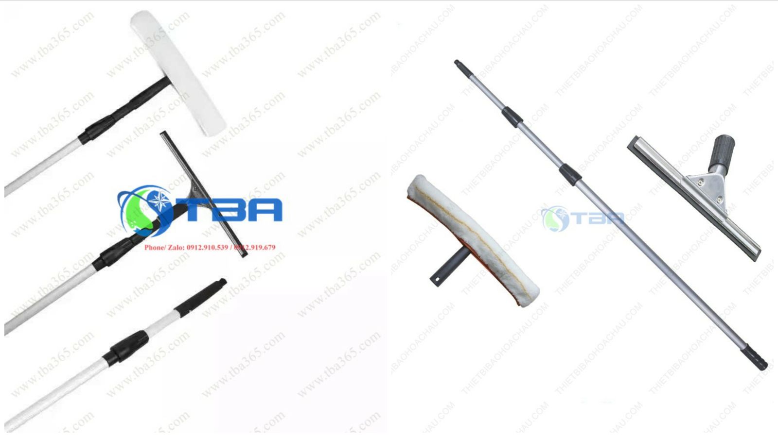 Dụng cụ vệ sinh kính thân nhôm hợp kim 4,5m Á Châu