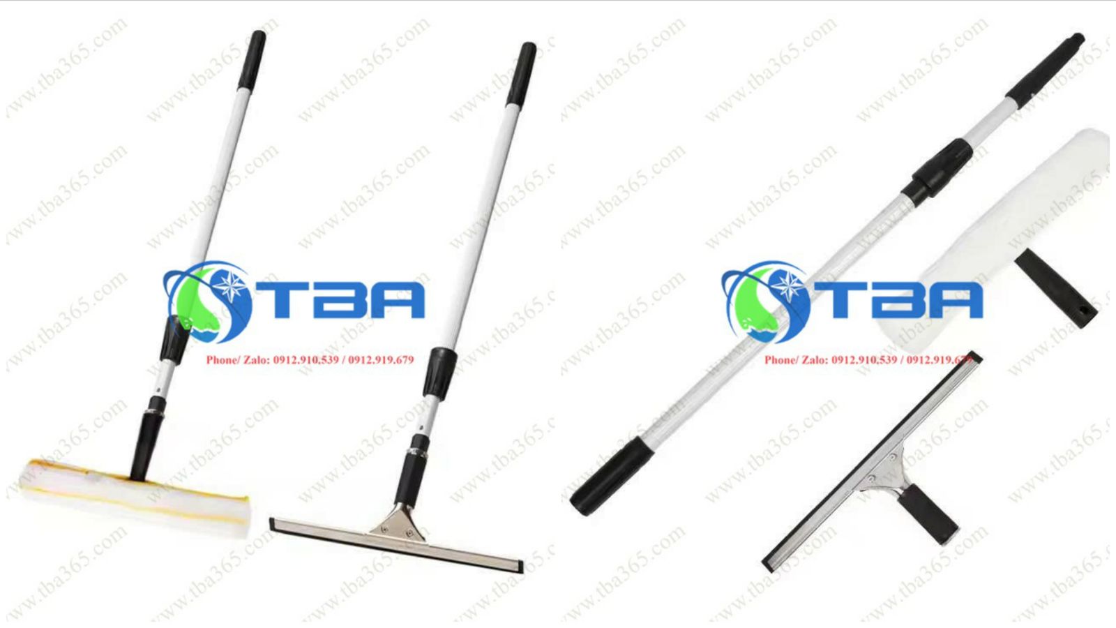 Dụng cụ vệ sinh kính Á Châu thân nhôm hợp kim 2,4m