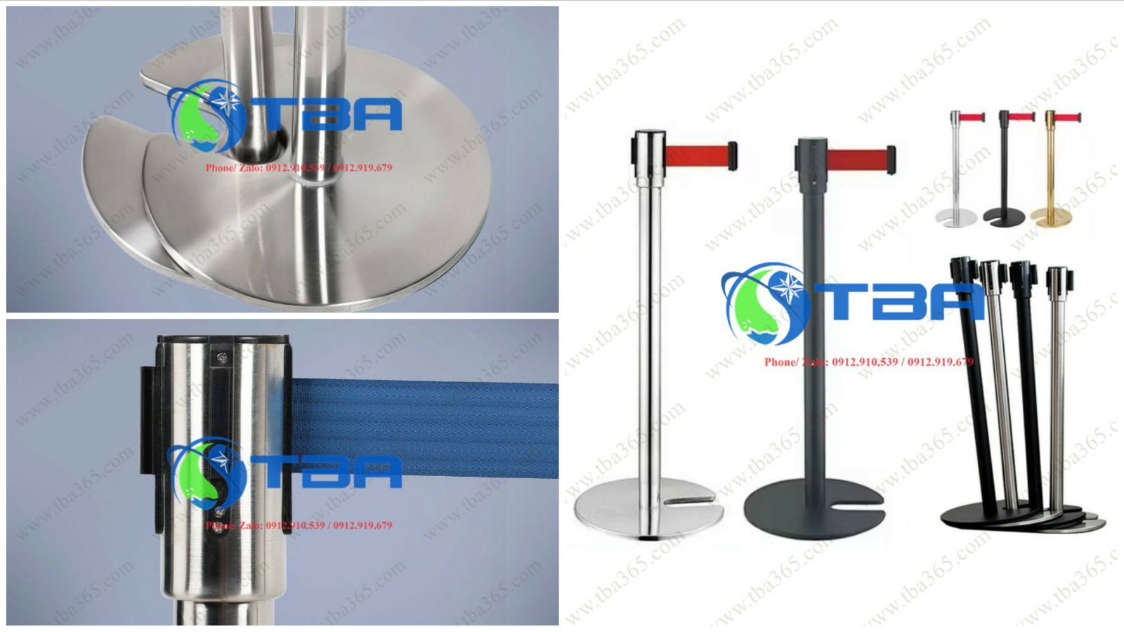 Trụ chắn inox phân làn chân khuyết xếp chồng Á Châu