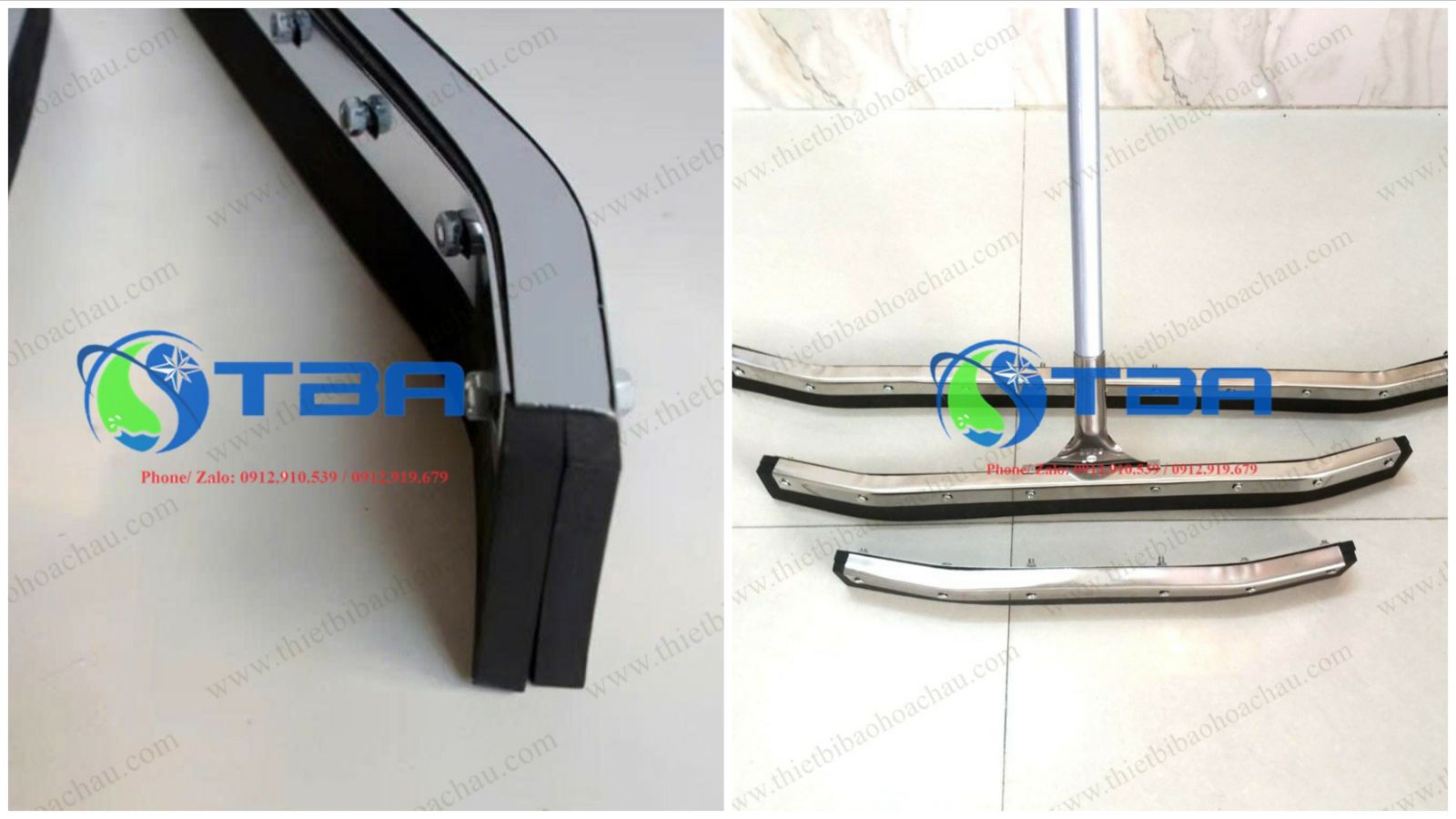 Cây thu gom nước sàn thân nhôm đầu CONG 55cm cao cấp