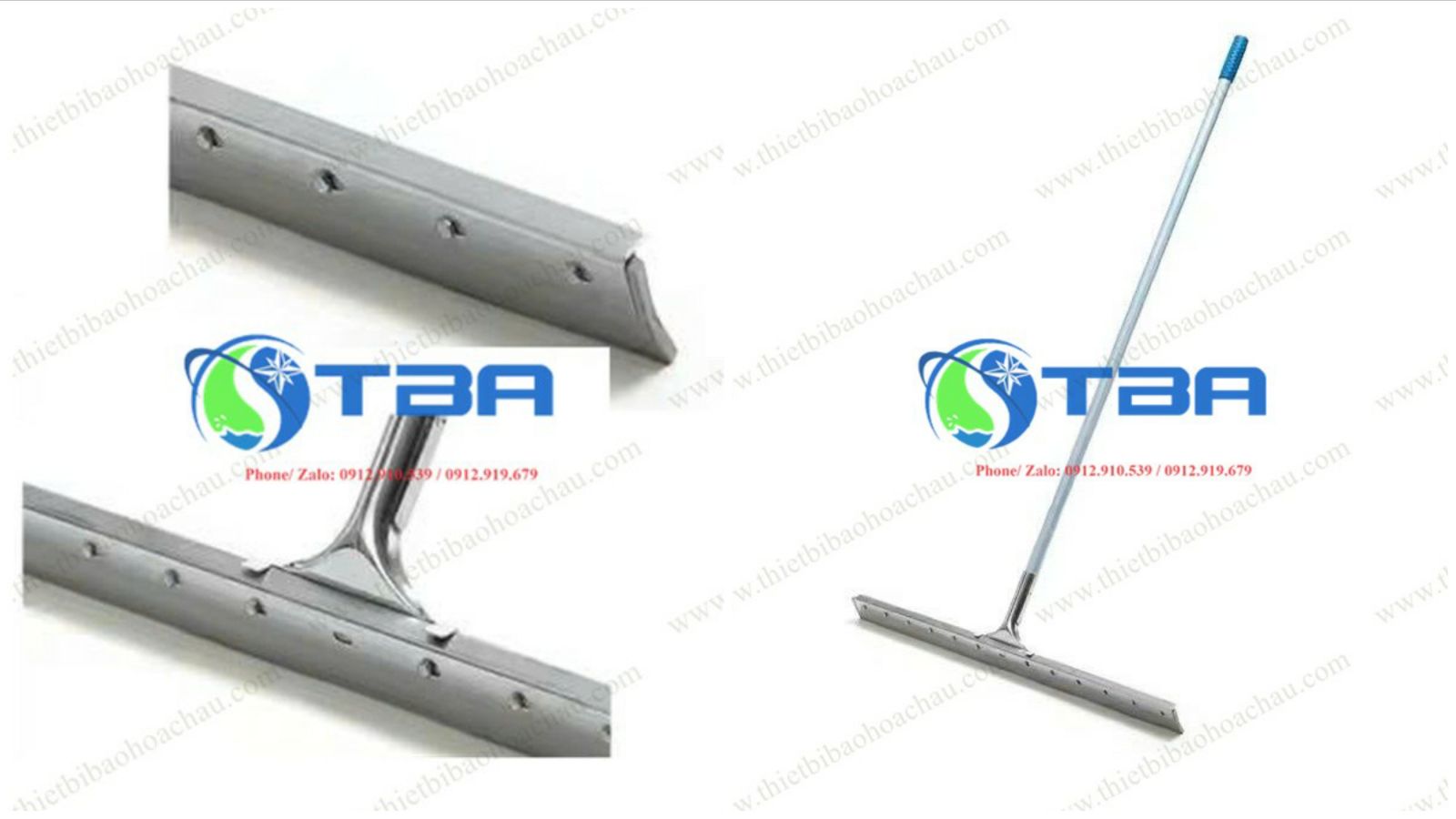 Cây gạt nước sàn lưỡi cao su đơn 45cm thân nhôm hợp kim