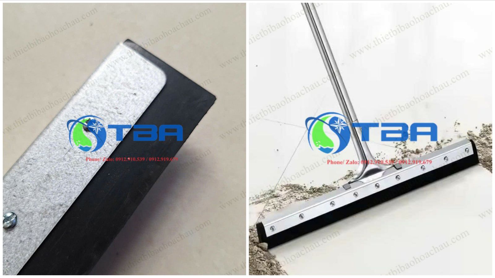 Cây gạt sàn đầu thép 45cm lưỡi cao su chuyên dùng gia đình