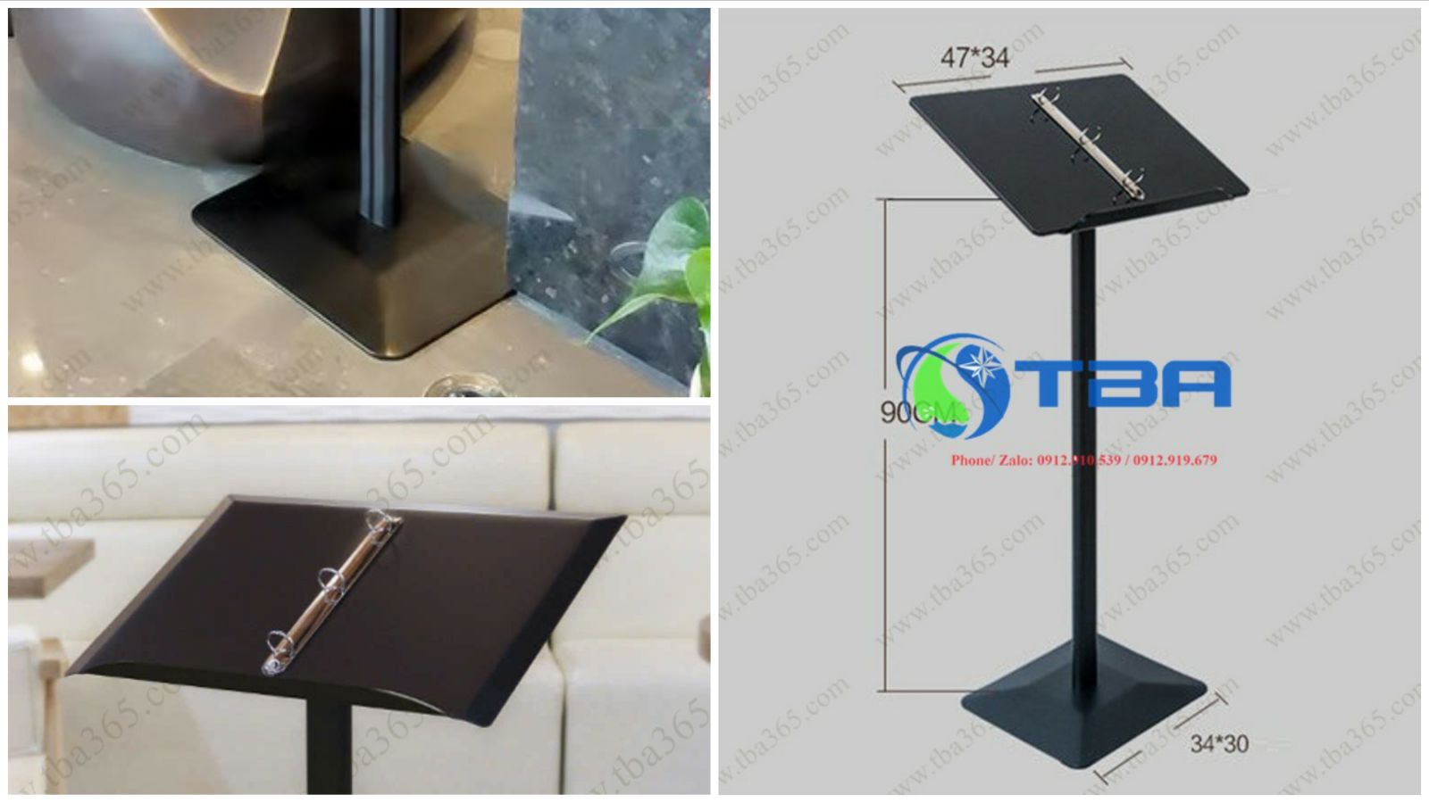 Bảng menu cao cấp màu đen cho nhà hàng, khách sạn Á CHÂU