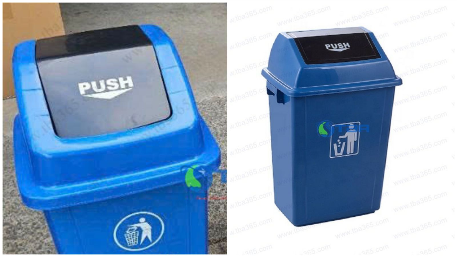 Thùng rác 45L với cơ cấu nắp lật chuyên dụng