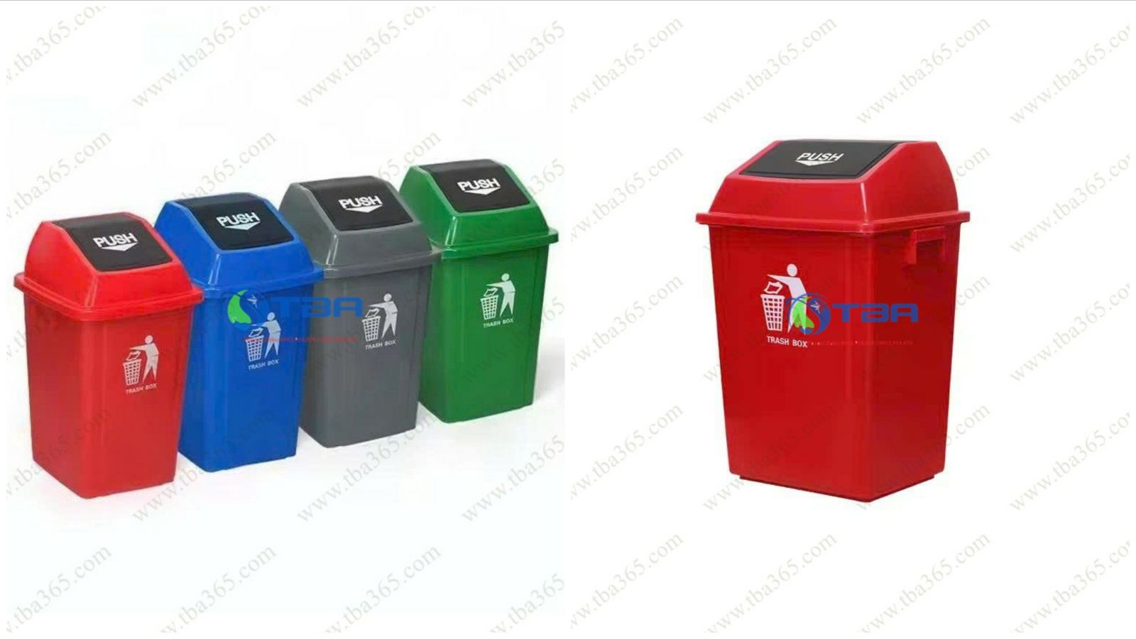 Thùng rác nhựa Á Châu đa dạng mẫu mã, màu sắc