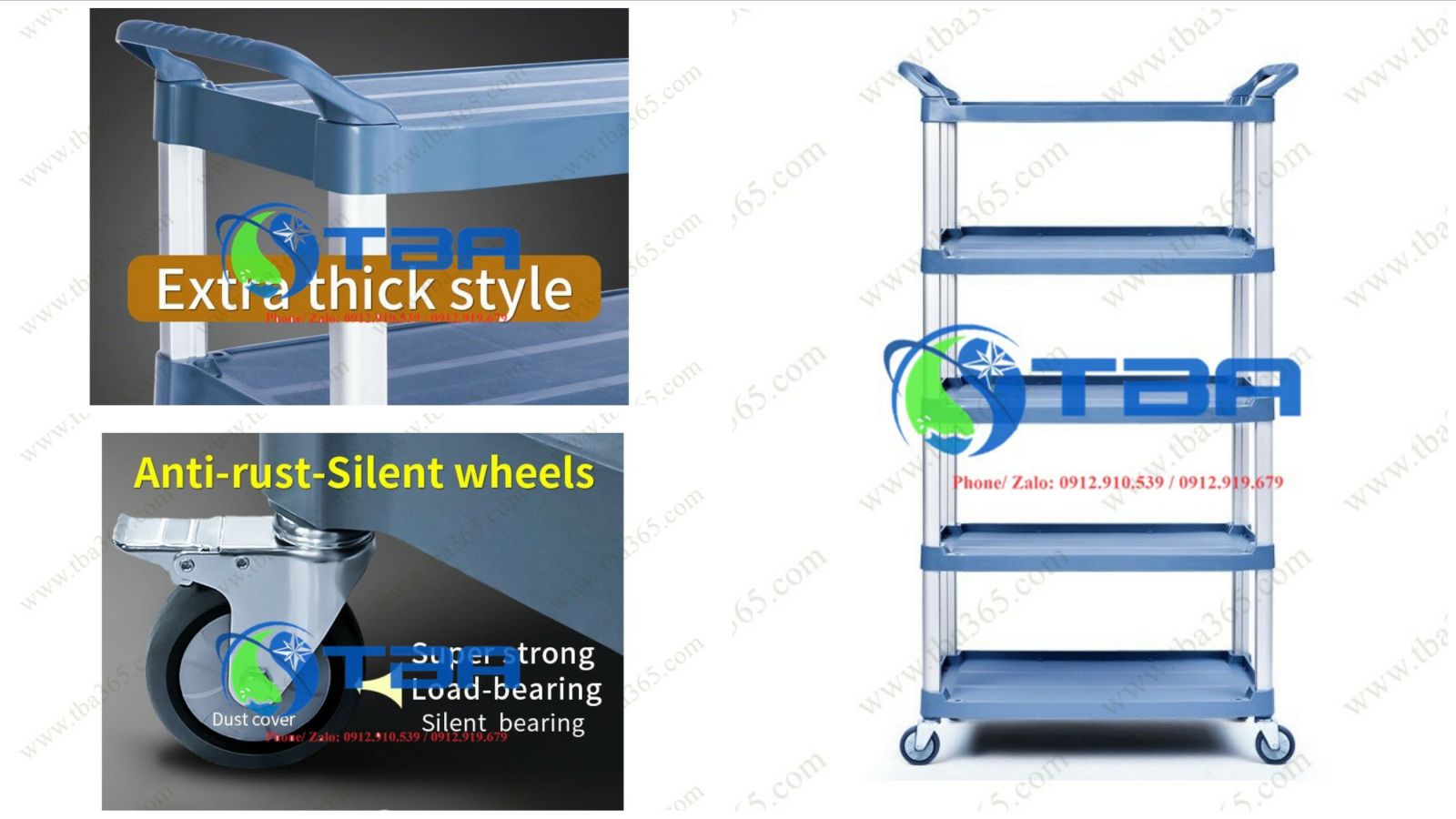 Xe đẩy phục vụ cõ lớn 05 tầng Á Châu