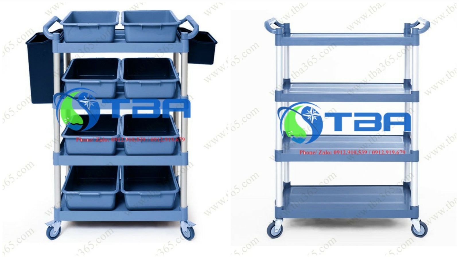 Xe đẩy phục vụ cỡ nhỏ 4 tầng cao cấp Á Châu