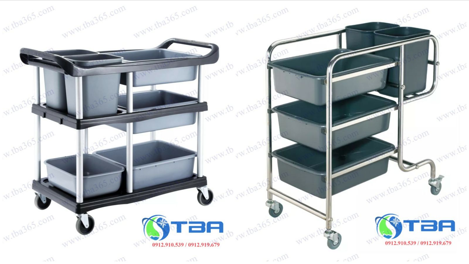 Phụ kiện thau nhựa cho xe đẩy phục vụ Á CHÂU